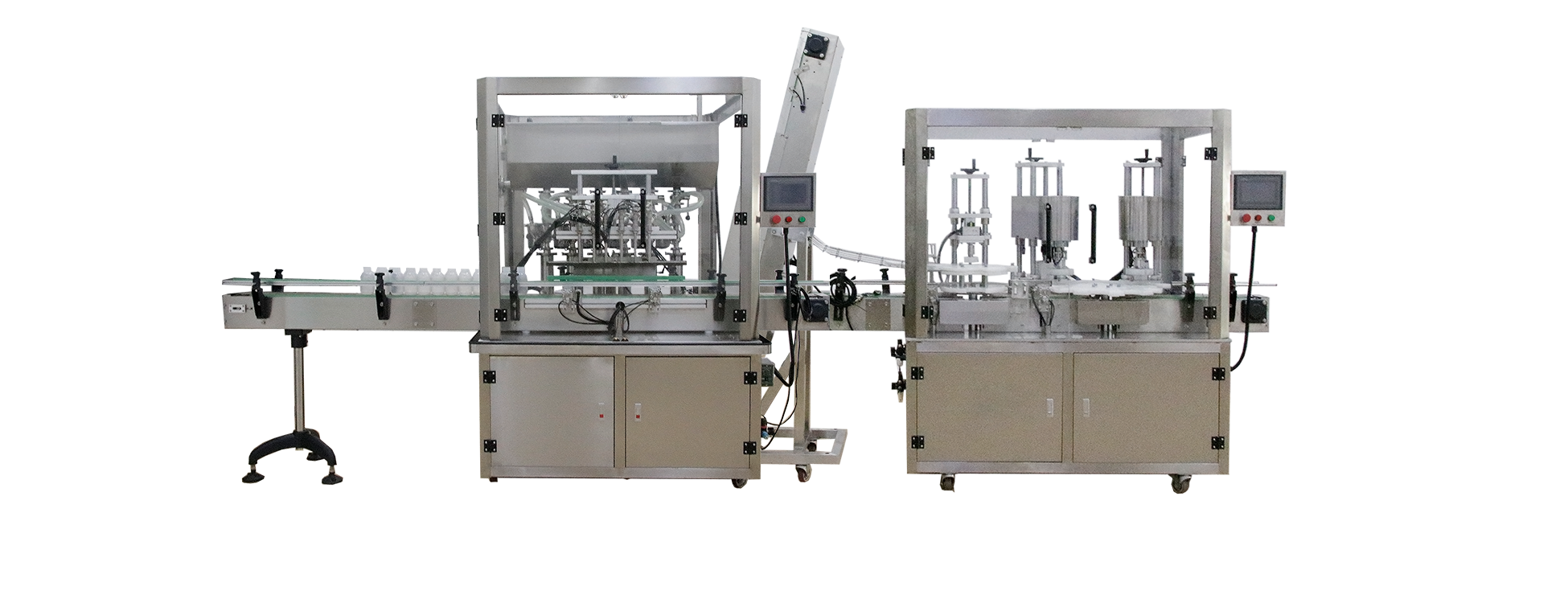 全自動液體灌裝機(jī)+全自動旋蓋機(jī)(圖1)