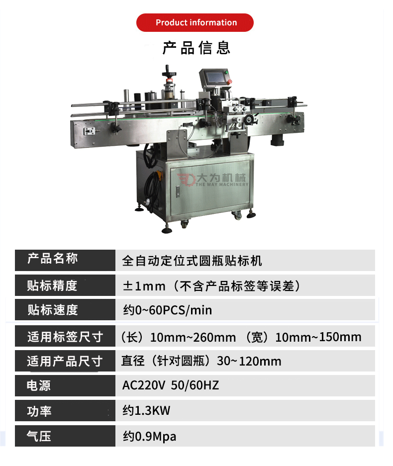 全自動圓瓶貼標機(高精度)(圖3)